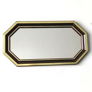 Home Interiors Octagon Mahogany gold accents mirror